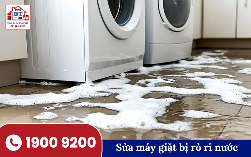 Sửa máy giặt bị rò rỉ, chảy nước ra sàn tại nhà Phú Yên.