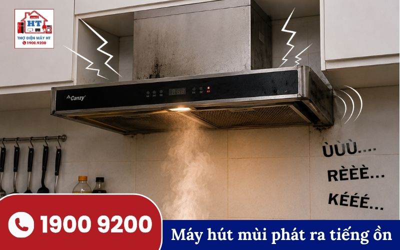 Sửa máy hút mùi phát ra tiếng ồn.