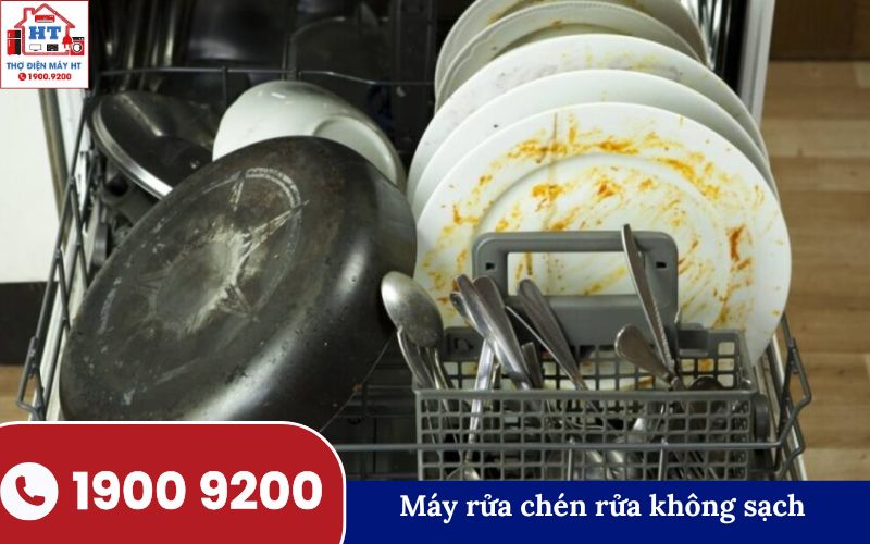 Máy rửa chén rửa không sạch Máy rửa chén rửa không sạch, còn cặn bẩn sau chu trình rửa tại Đồng Tháp
