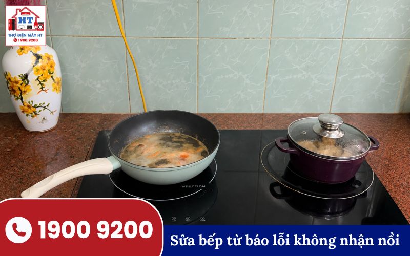 Bếp từ không nhận nồi Bếp từ không nhận nồi hoặc làm nóng yếu, cần thợ sửa bếp từ Phú Yên kiểm tra.