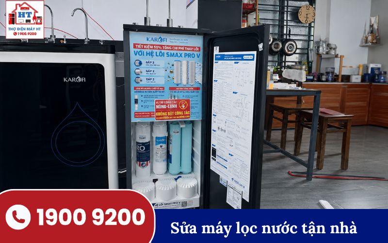 Kiểm tra lõi máy lọc nước để biết nguyên nhân.