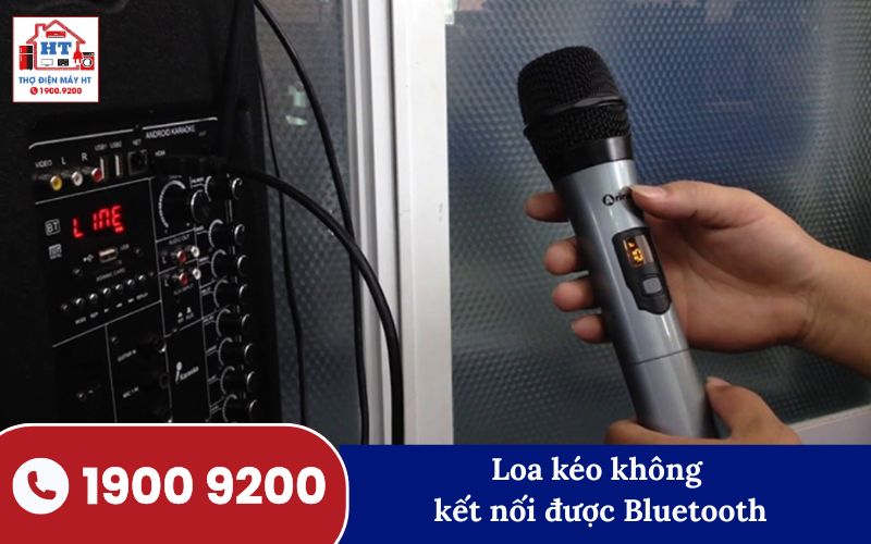 Loa kéo không kết nối Bluetooth Loa kéo không kết nối được Bluetooth, gây khó khăn khi phát nhạc từ thiết bị di động