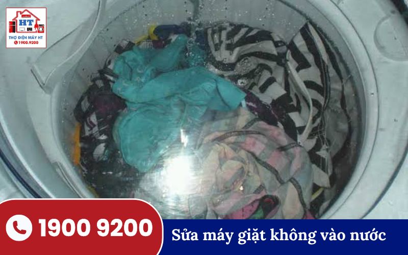 Máy giặt không cấp nước Máy giặt không cấp nước hoặc nước vào yếu khi bắt đầu chu trình giặt