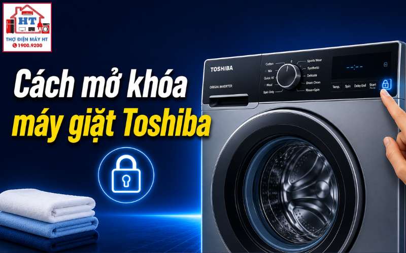 Cách Mở Khóa Máy Giặt Toshiba An Toàn và Nhanh Chóng