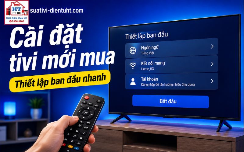 cách cài đặt tivi mới mua