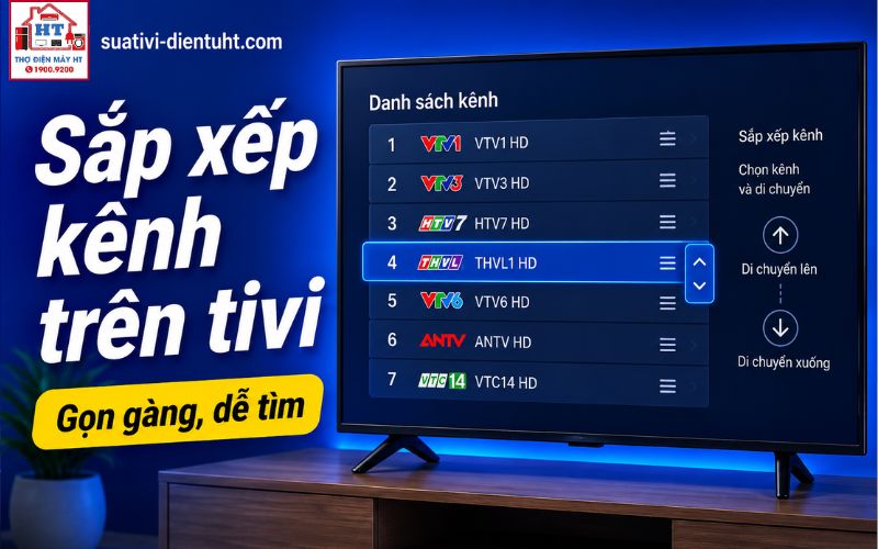 cách sắp xếp kênh trên tivi