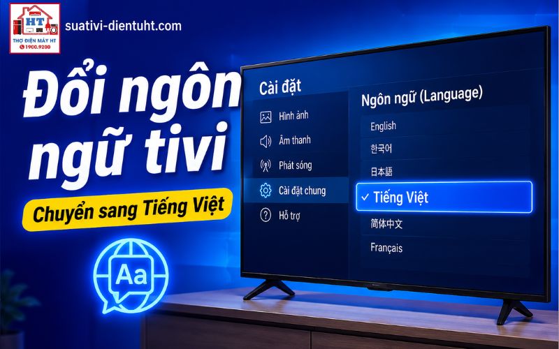 cách đổi ngôn ngữ trên tivi