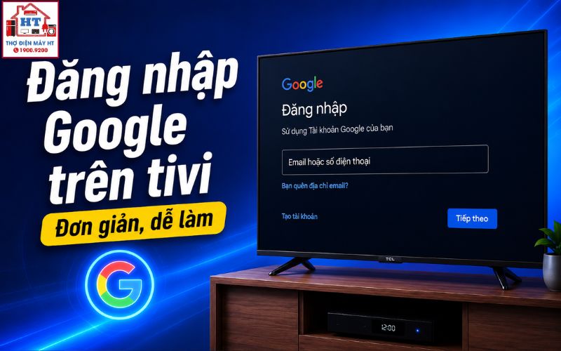 cách đăng nhập tài khoản Google trên tivi