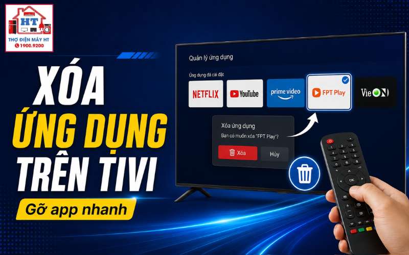 cách xóa ứng dụng trên tivi