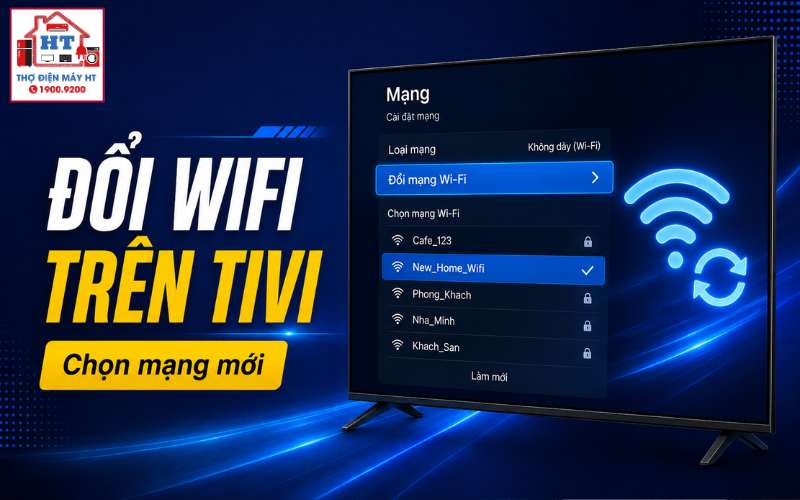 cách đổi wifi trên tivi