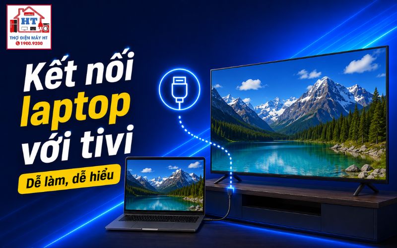 cách kết nối laptop với tivi
