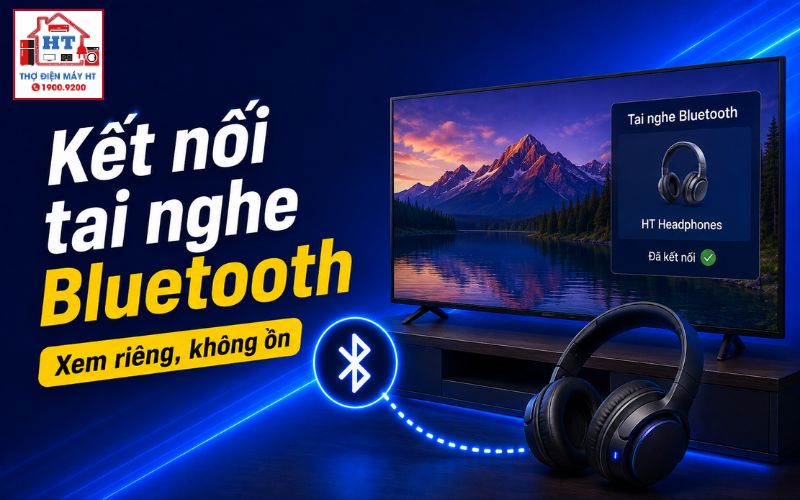 cách kết nối tai nghe Bluetooth với tivi