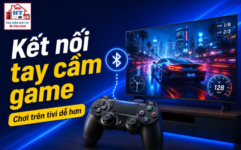 cách kết nối tay cầm chơi game với tivi