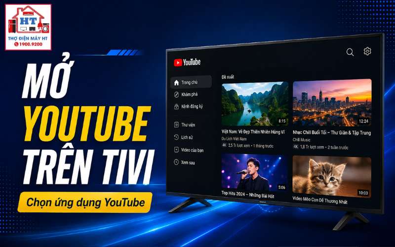 cách mở YouTube trên tivi