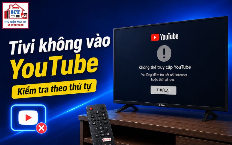tivi không vào được YouTube