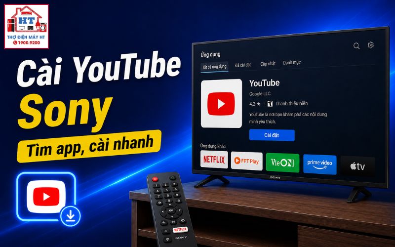 cách cài YouTube trên tivi Sony