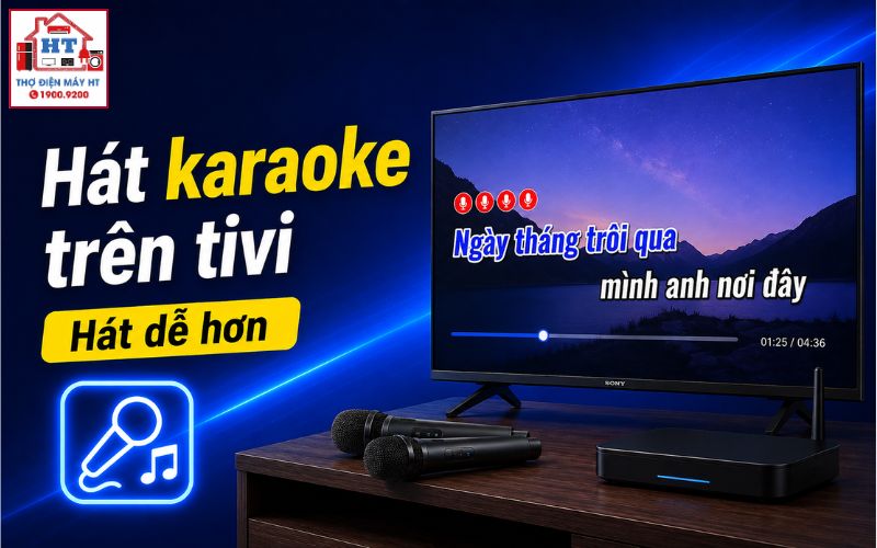 cách hát karaoke trên tivi