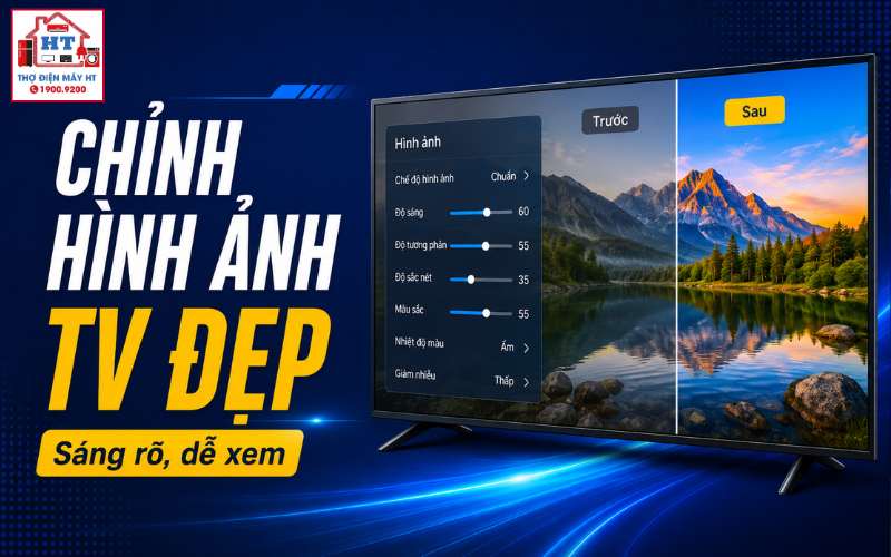 cách chỉnh hình ảnh tivi đẹp