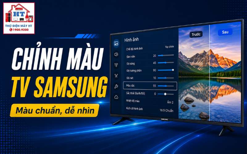 cách chỉnh màu tivi Samsung