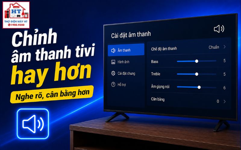 cách chỉnh âm thanh tivi hay