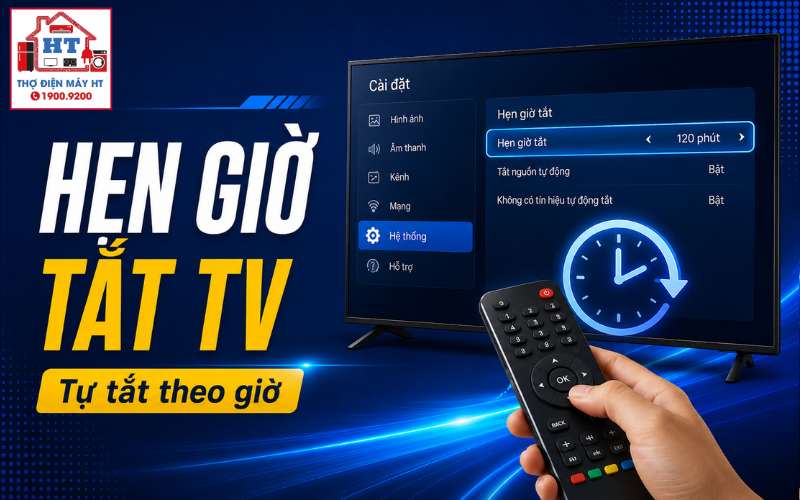 cách hẹn giờ tắt tivi