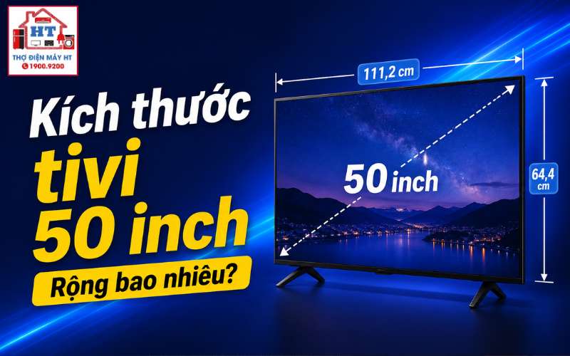 kích thước tivi 50 inch