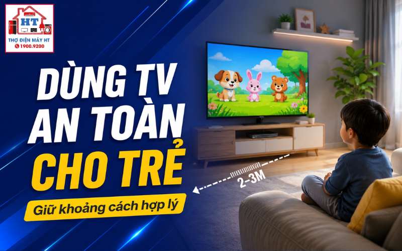 cách dùng tivi an toàn cho trẻ em
