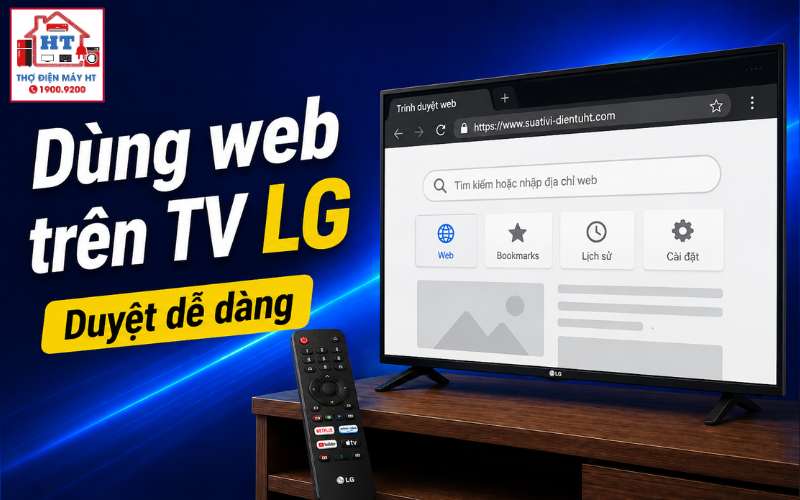 cách dùng trình duyệt web trên tivi LG