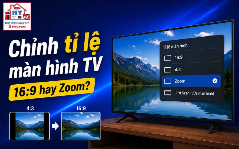 cách chỉnh tỉ lệ màn hình tivi