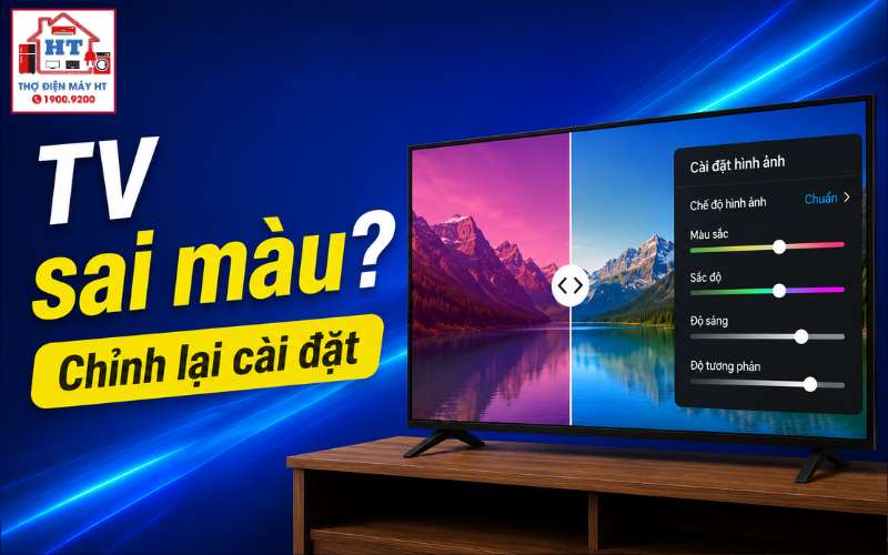 tivi bị sai màu do cài đặt