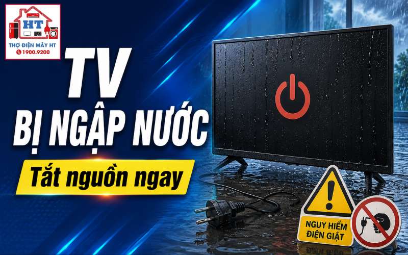 cách xử lý tivi sau khi bị ngập nước