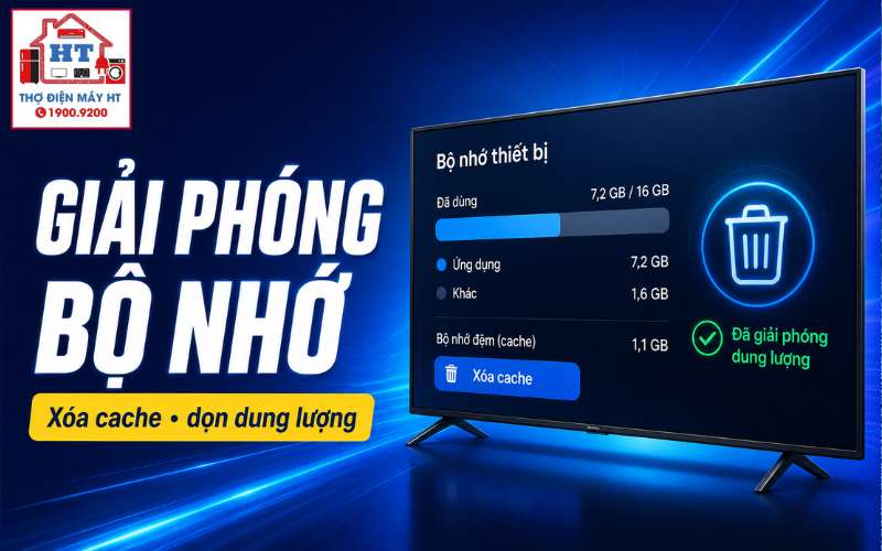 cách giải phóng bộ nhớ tivi