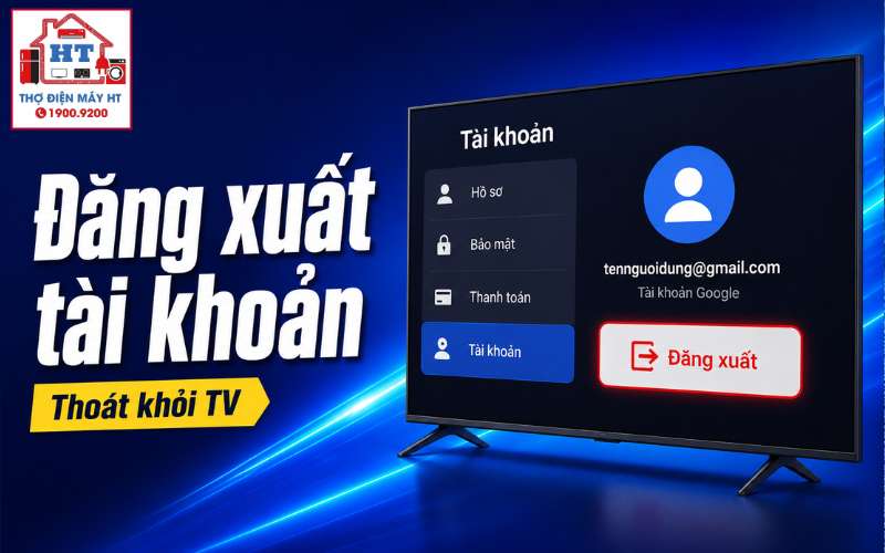 cách đăng xuất tài khoản trên tivi