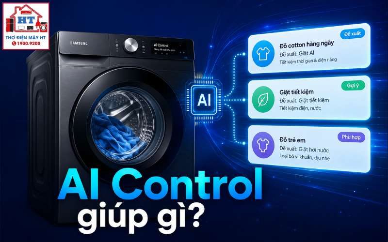 AI Control máy giặt Samsung là gì? Dùng thế nào để giặt thông minh hơn