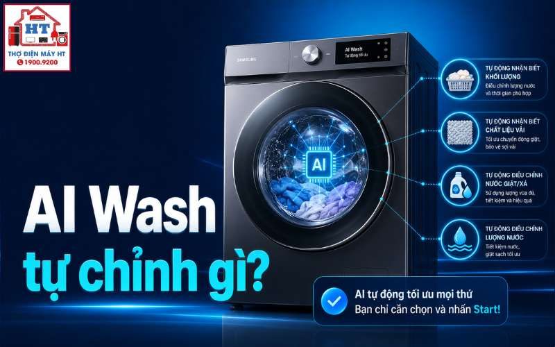 AI Wash Samsung là gì? Cách dùng và khi nào nên chọn chế độ này