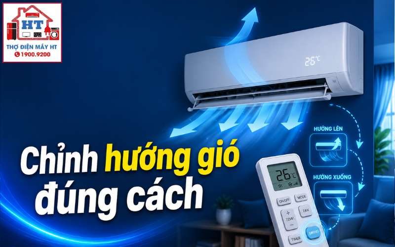 Cách Chỉnh Hướng Gió Máy Lạnh: Mát Đều, An Toàn Bằng Remote