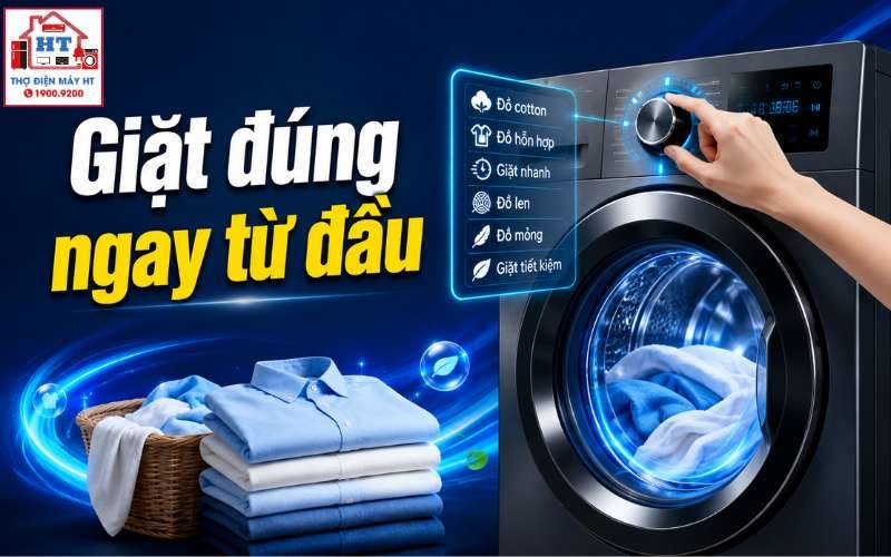 Hướng dẫn sử dụng máy giặt đúng cách cho người mới bắt đầu