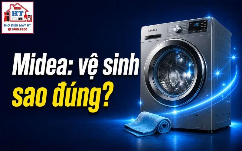 Cách Vệ Sinh Máy Giặt Midea Đúng Cách, An Toàn Tại Nhà