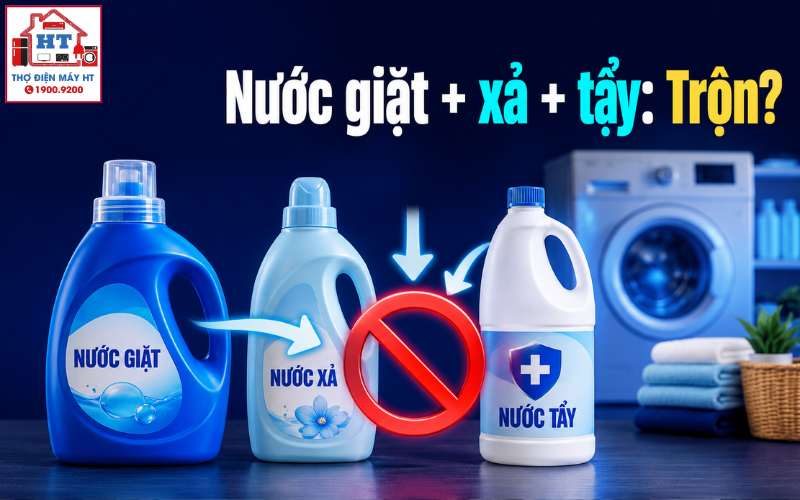 Có Được Trộn Nước Giặt, Nước Xả và Thuốc Tẩy Chung Không? Cảnh Báo An Toàn
