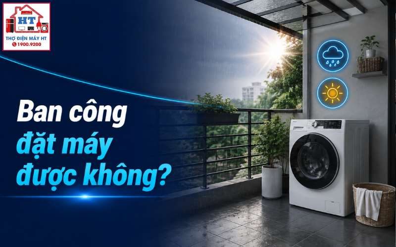 Để Máy Giặt Ngoài Ban Công: Điều Kiện, Rủi Ro và Giải Pháp Bảo Vệ An Toàn
