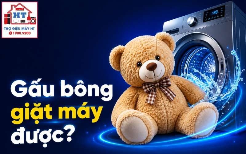 Cách giặt gấu bông bằng máy giặt an toàn không hỏng form