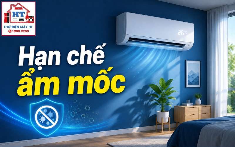 Cách hạn chế ẩm mốc trong phòng khi dùng điều hòa