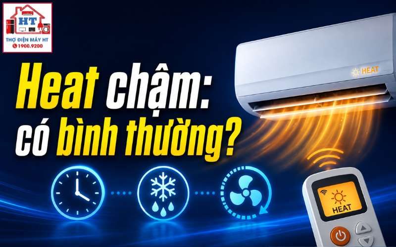 Vì sao điều hòa chế độ Heat ngưng thổi gió? Giải thích hiện tượng xả đá