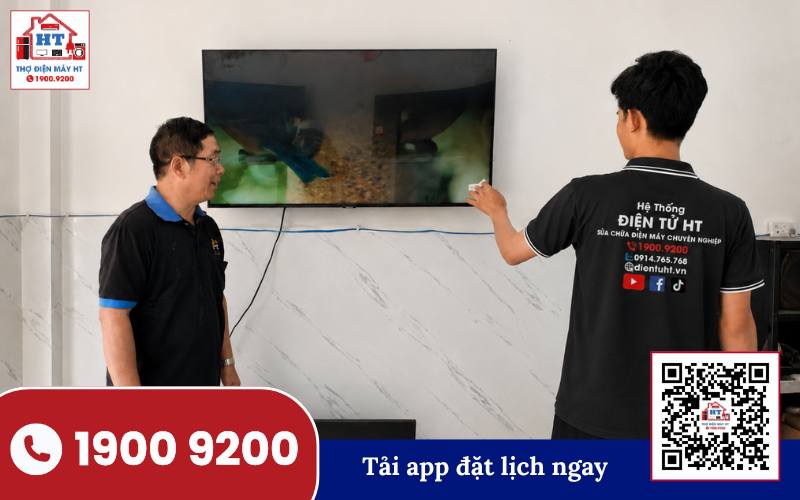 Kiểm tra kết nối cáp HDMI trên tivi Kiểm tra tivi tại nhà khách hàng với các bước kết nối cáp HDMI