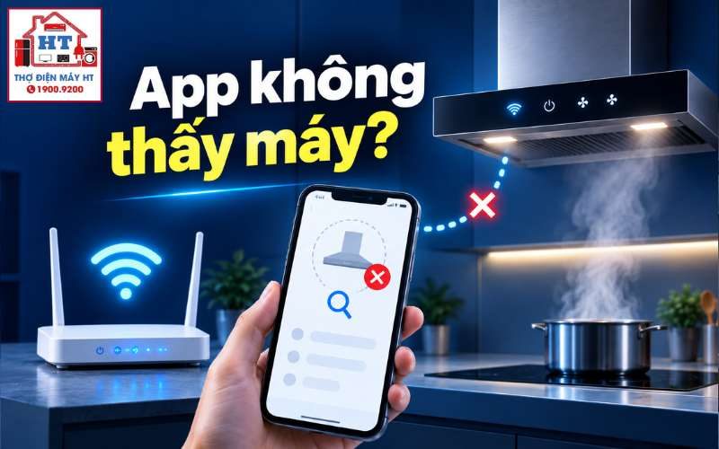 App máy hút mùi không kết nối dù Wi-Fi vẫn hoạt động: làm gì?