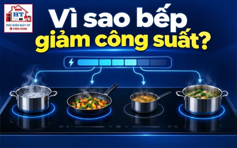 Bếp Từ Tự Giảm Công Suất Khi Dùng Nhiều Vùng: Nguyên Nhân Và Cách Xử Lý