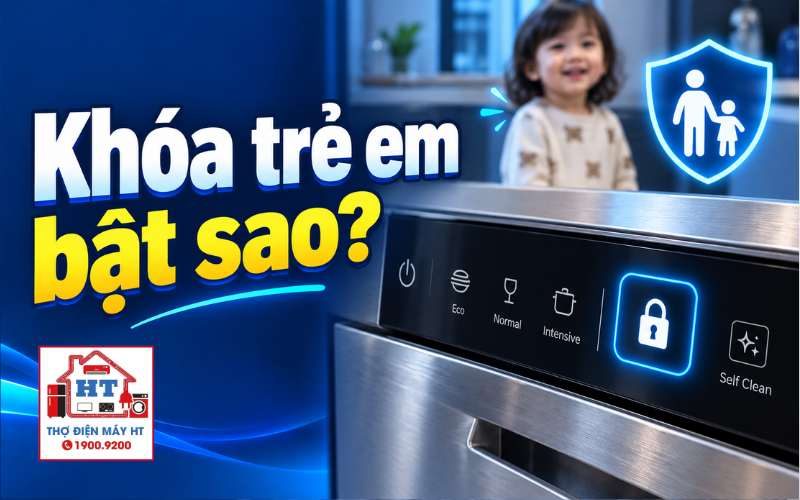 Cách Bật Tắt Khóa Trẻ Em Máy Rửa Chén (Child Lock / Control Lock)