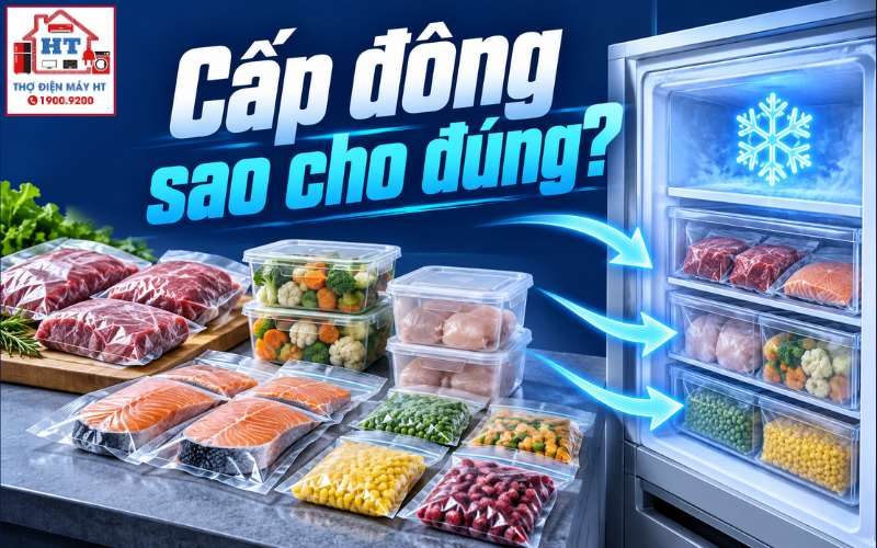 Cách cấp đông thực phẩm đúng chuẩn, an toàn, không bị cháy lạnh
