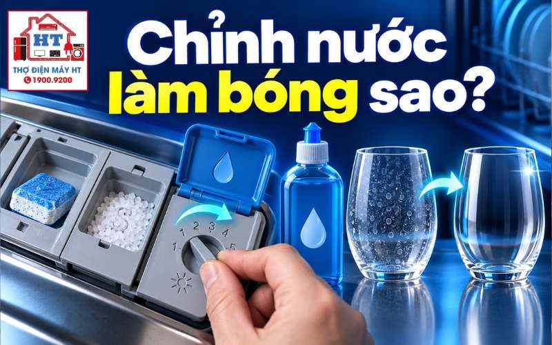 Cách Chỉnh Mức Nước Làm Bóng Máy Rửa Chén Đúng Chuẩn Từng Tình Huống