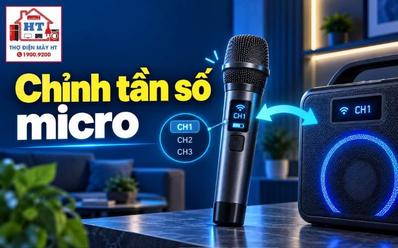 Cách Chỉnh Tần Số Micro Loa Kéo UHF Tránh Nhiễu Sóng Và Mất Tiếng